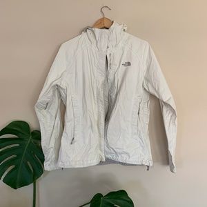 White North Face Rain Shell